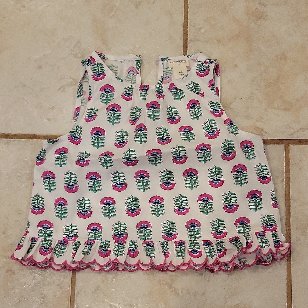Crewcuts White and Pink Camisole for Kids